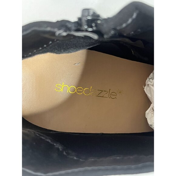 Shoedazzle Faux Suede Ankle Booties Women’s 9.5 Black High Heel Boots Fall - Picture 9 of 13